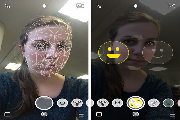 snapchat filter taking selfie 