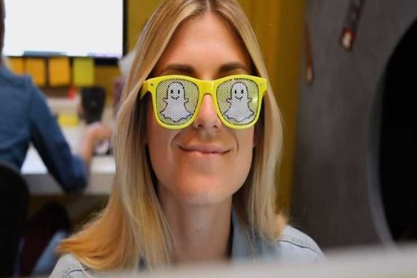 glasses with snapchat logo 