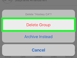 Delete groups in WhatsApp