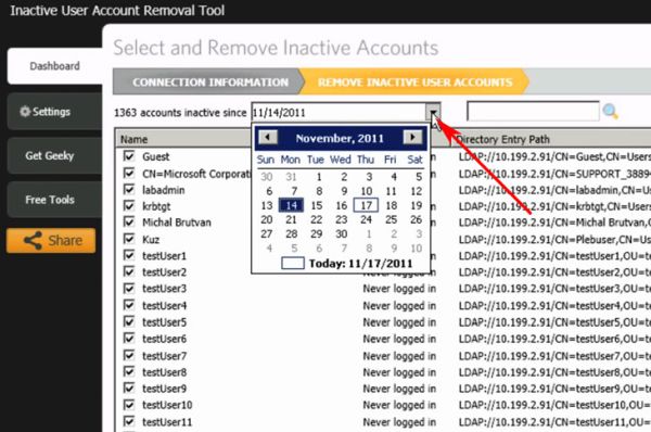 Active directory change date