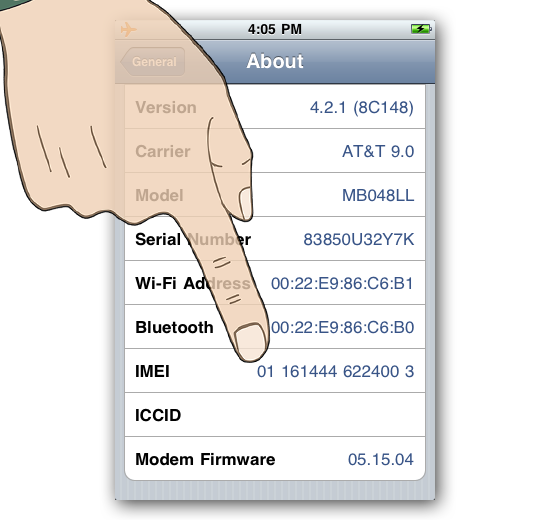 finding the IMEI