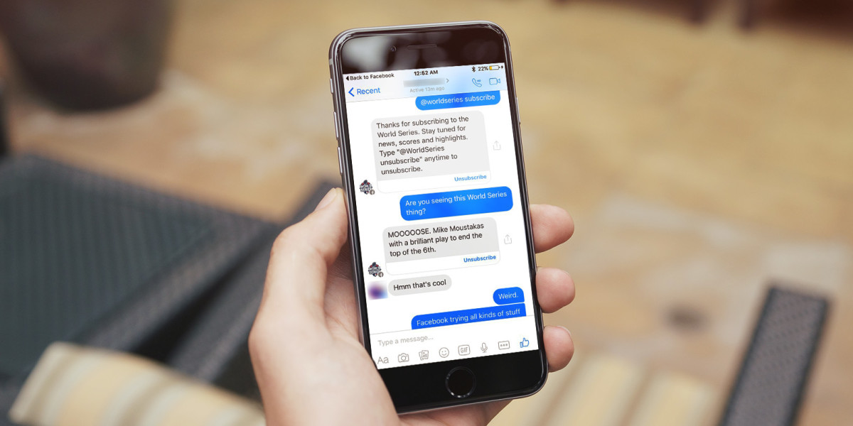 facebook messenger opened on iphone